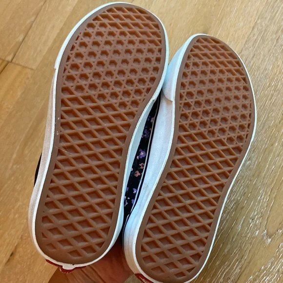 VANS black/floral suede/canvas Men 4/Women 5.5 - Picture 11 of 12